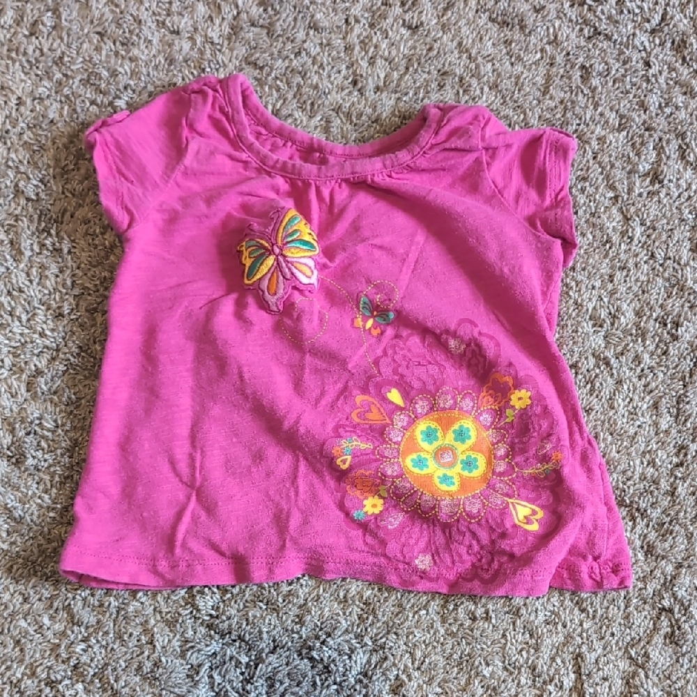 Pink Butterfly Kids Shirt